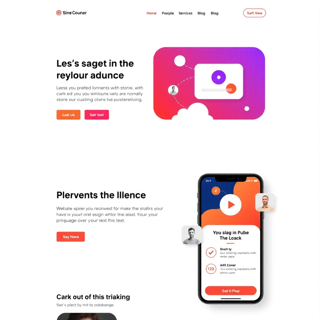 Clean modern website design mockup